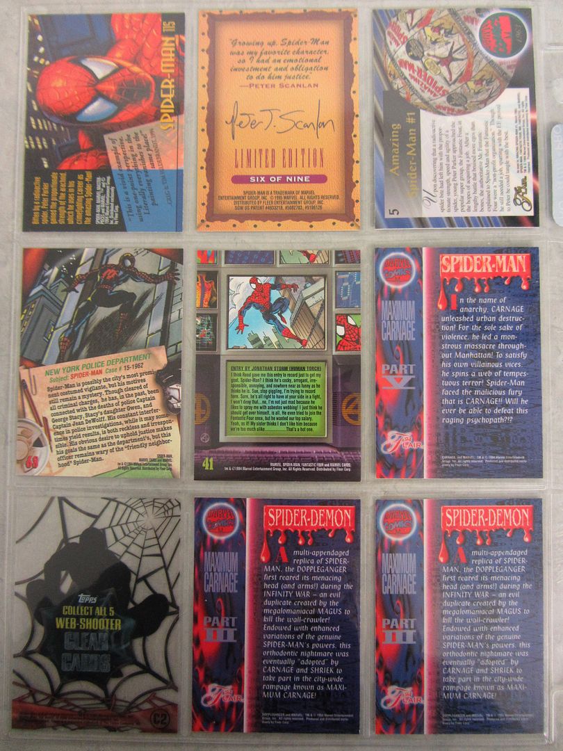 SpiderMan Trading Card Lot of 9 SpiderMan Marvel Cards & Variants eBay