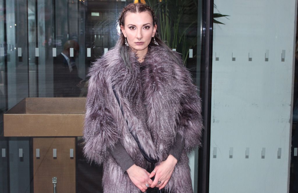 eustratia faux fur coat blogger
