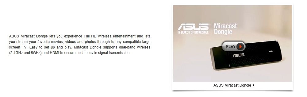 ASUS Miracast Dongle Wireless Display HDMI connector for ...