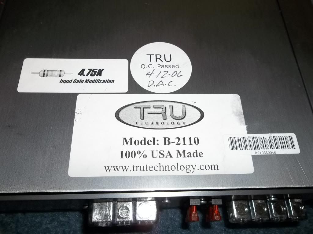 F/S: Tru Technology Billet B-2110 W/gain Mod | DIYMobileAudio.com Car ...