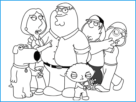 Coloring Pages Iron Man. COLORING PAGES FAMILY GUY