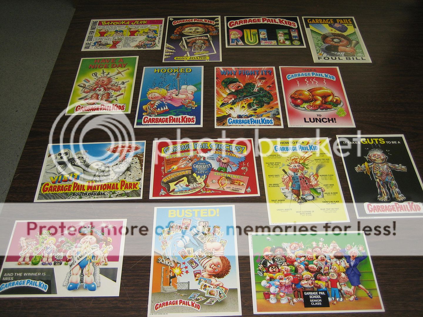 1986 Topps Garbage Pail Kids 15 Card Giant Sticker Set