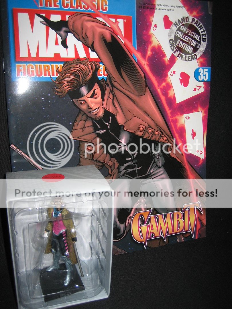   Marvel Figurine Collection Gambit Lead Figure 2007 Hand Painted