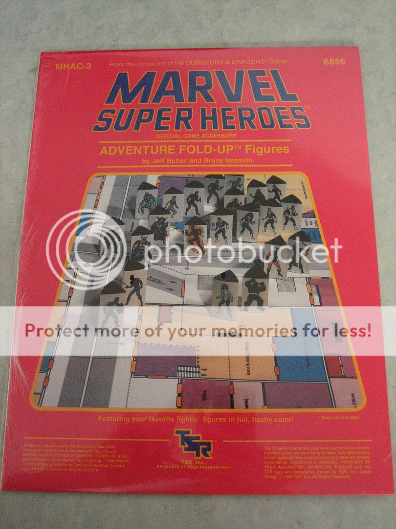 Marvel Super Heroes Adventure Fold Up Figures TSR 1984 SEALED