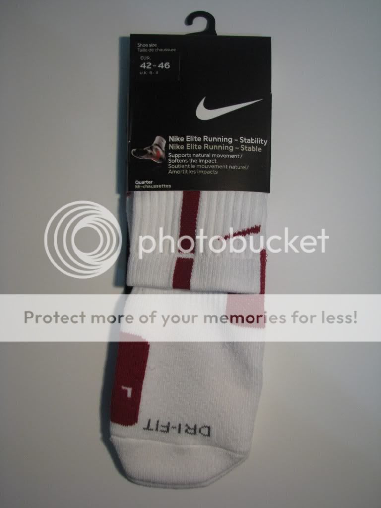 Nike Elite BasketBall Quarter Socks Burgundy Size 8 12  