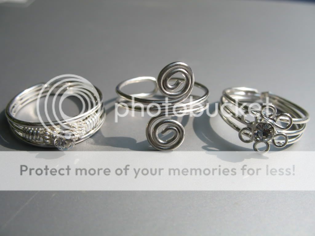 Silver Tone Diamante Toe Rings ~ Choice of Designs  